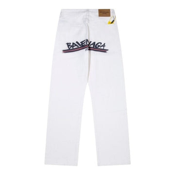 Jeans Balenciaga Logo Vintage White BL019