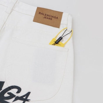 Jeans Balenciaga Logo Vintage White BL019